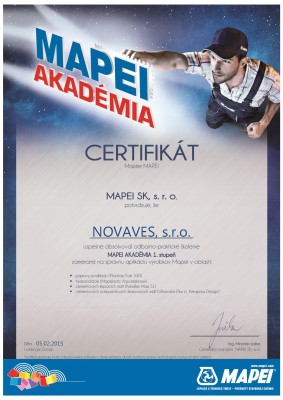 Certifikát MAPEI